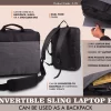S39 – Convertible Sling Laptop Bag | Can Be Used As A Backpack | Dual Tone Finish | Separate Laptop Space